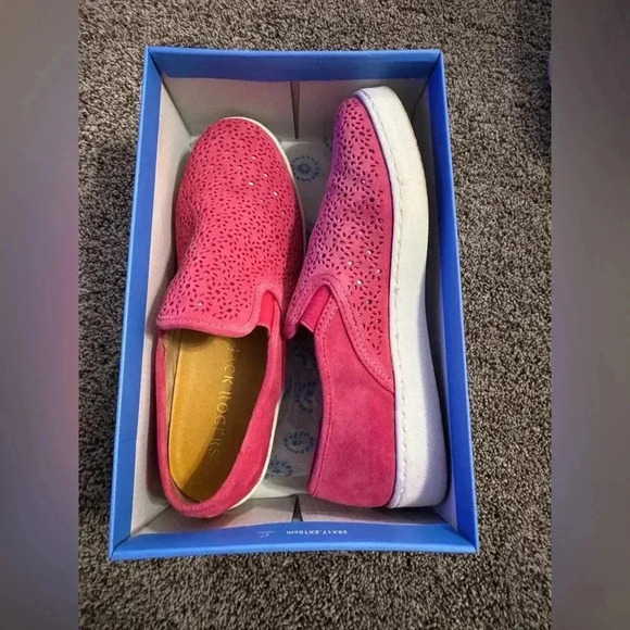 Jack Rogers sneakers Ronnie Slip on  size 8 pink flowers - Picture 1 of 10